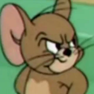 🐭 Jerry Mouse Tom and Jerry cartone animato, topo, infastidito, Jerry telegram sticker