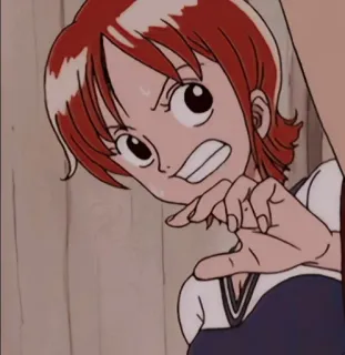 😧 Nami One Piece Anime, Kartun, One Piece, Nami telegram sticker