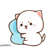 😭 고양이, 울음, 슬픈, 귀여운, 동물 telegram sticker