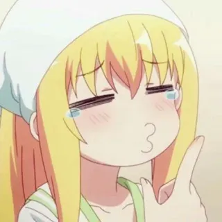 😪 Anime, Ragazza, Personaggio, Maleducato, Dito medio telegram sticker