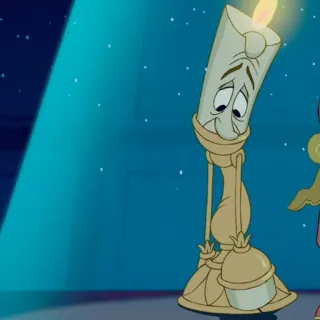 🥀 Lumiere Beauty and the Beast Lumiere, Beauty and the Beast, Disney, Candlestick, Animated character telegram sticker