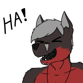 😂 Фурри, Мультфильм, Волк, Антропоморфный telegram sticker