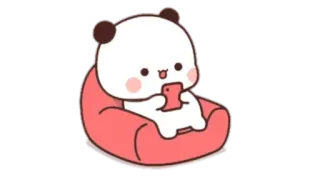 🍩 판다, 귀여운, 만화, 곰, 동물, 카와이 whatsapp sticker