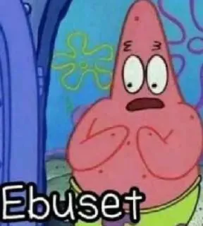 🔐 Patrick Star SpongeBob SquarePants Ebuseet patrick star, spongebob, cartoon, meme, ebuseet, funny, reaction telegram sticker