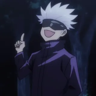 🤍 Satoru Gojo Jujutsu Kaisen anime, smiling, gojo, satoru, character, manga telegram sticker