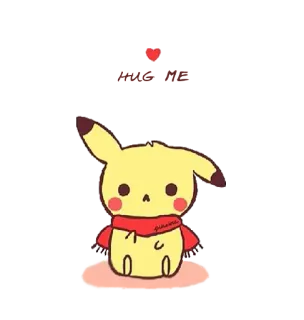 🤗 Pikachu HUG ME lindo, kawaii, pokemon, abrazo telegram sticker