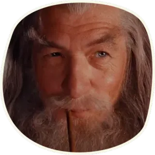 😑 Gandalf The Lord of the Rings 마법사, 판타지, 가운데땅, 파이프, 마법 telegram sticker