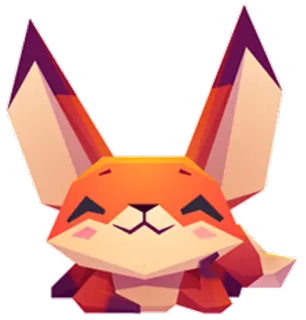 ☺️ zorro, animal, lindo, pegatina, naranja whatsapp sticker