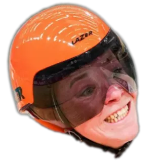 😬 LAZER casco, ciclismo, arancione, lazer, sport, attrezzatura telegram sticker