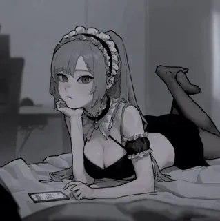 ⛓ アニメ, メイド, 漫画, 女の子, セクシー, ファンアート, イラスト telegram sticker