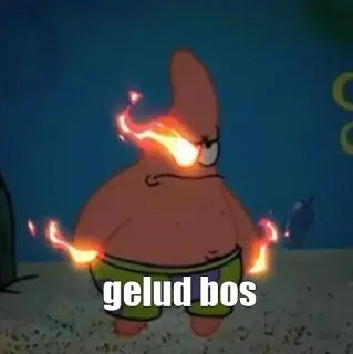 🔥 Patrick Star Spongebob Squarepants gelud bos patrick star, spongebob squarepants, fire, angry, cartoon, gelud bos telegram sticker