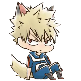 😕 Katsuki Bakugo My Hero Academia Anime, Manga, Held, Bakugo, Katsuki telegram sticker