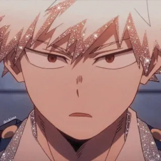 💥 Bakugo My Hero Academia Anime, Manga, My Hero Academia, Bakugo, Berkilau, Marah, Karakter telegram sticker