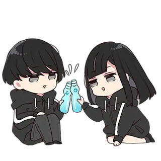☕ Anime, Kartun, Minuman, Teman, Lucu, Orang telegram sticker
