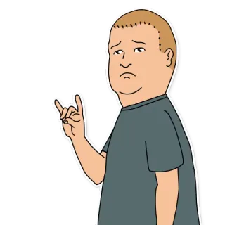 ✊ Bobby Hill King of the Hill dibujos animados, animado, divertido, niño, serie de televisión whatsapp sticker