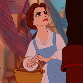 🥀 Belle Beauty and the Beast disney, belle, princess, cartoon, animation, beauty and the beast, classic telegram sticker