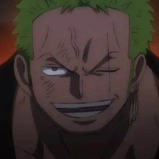 🧩 Zoro One Piece Anime, Spada, Pirata, One Piece telegram sticker