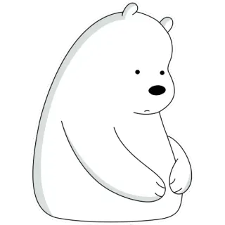 😞 Ice Bear We Bare Bears urso polar, We Bare Bears, desenho animado, urso, urso polar, animal telegram sticker