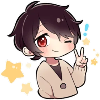 ✌ Anime, Desenho animado, Personagem, Fofo, Sticker telegram sticker