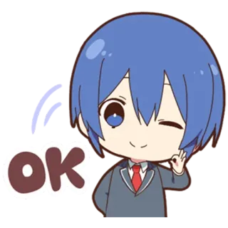 👌 OK Аниме, Чиби, Ок, Согласие, Жест, Одобрение telegram sticker