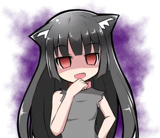 🌚 Anime, Manga, Gadis kucing, Neko, Kawaii, Kartun, Chibi telegram sticker