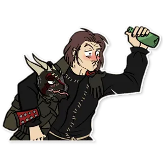 🍺 minum, alkohol, mabuk, monster, fantasi, pesta telegram sticker