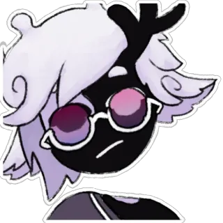 😒 sticker, personnage, art, illustration, dessin animé, abstrait whatsapp sticker