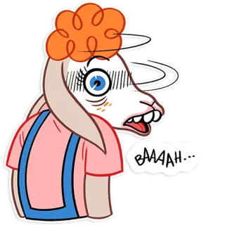 😨 BAAAAH... sheep, animal, cartoon, funny, sticker telegram sticker