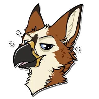 😣 griffon, gryphon, furry, fantasy, creature, animal, head telegram sticker