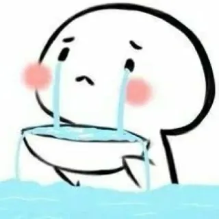 😭 weinen, traurig, tränen, emotional, cartoon telegram sticker