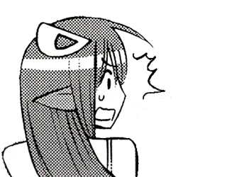 🐍 Manga, Anime, Scioccato/a, Donna, Personaggio, Illustrazione telegram sticker
