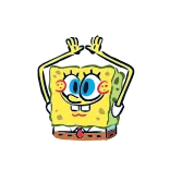👍 Spongebob Spongebob, tekenfilmfiguur, Nickelodeon, grappig, vrolijk whatsapp sticker