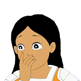 😢 cartoon, sad, crying, worried, concerned whatsapp sticker