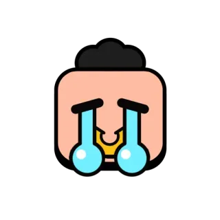 🌵 เศร้า, ร้องไห้, อารมณ์, อิโมจิ, หน้า, น้ำตา telegram sticker