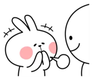 😷 кролик, зайчик, мультик, милый telegram sticker