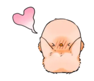 ❤️ cute, shy, kawaii, emoji, blush, heart whatsapp sticker