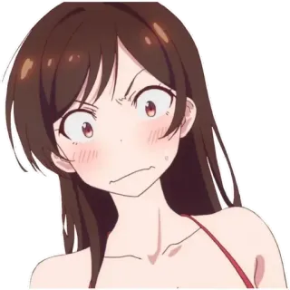 👼 Chizuru Ichinose Rent-A-Girlfriend Anime, Chizuru, Rent-a-Girlfriend, Dibujos animados, Sticker, Expresión telegram sticker