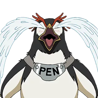 😭 OPEN penguin, anime, crying, sticker, cartoon telegram sticker