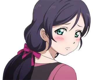 😳 Tojo Nozomi Love Live! Anime, Idol scolastica, Femminile, Triste, Love Live! whatsapp sticker