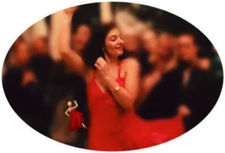 💃 dança, mulher, vestido vermelho, festa telegram sticker