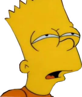 😞 Bart Simpson The Simpsons Барт Симпсон, Симпсоны, Мультфильм, Персонаж, Анимация telegram sticker