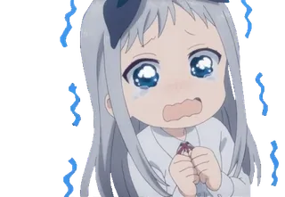๐ญ anime, piangere, triste, kawaii, chibi telegram sticker