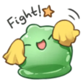 😆 Fight! слайм, бой, милый, мультфильм, капля, звезда telegram sticker