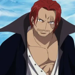 🙂 Shanks One Piece アニメ, シャンクス, ワンピース, 海賊, 赤髪, 傷, 四皇 telegram sticker