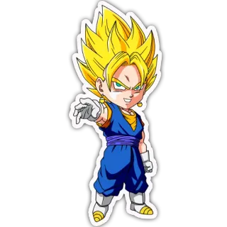 ✨ Vegito dragon ball, anime, fusione, super saiyan, cartoni animati, personaggio, combattimento telegram sticker