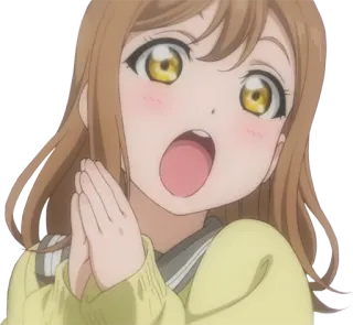 👏 anime, character, cute, girl, surprise, excited telegram sticker