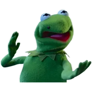 🙂 Kermit Kermit de Kikker, Muppets, kikker, personage, grappig telegram sticker