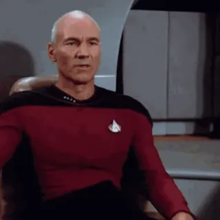 💩 Jean-Luc Picard Star Trek: The Next Generation สตาร์ เทรค, พิคาร์ด, ฌอง-ลุค พิการ์ด, รายการทีวี telegram sticker