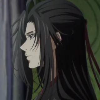 🏮 anime, man, long hair, black hair telegram sticker