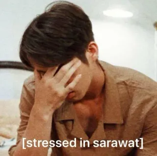 🤕 stressed in sarawat estressado, triste, frustrado, exaustão, preocupado, inquietação telegram sticker